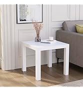 Vida Designs Beeston Side table Light Weight Small Living Room Table (White)