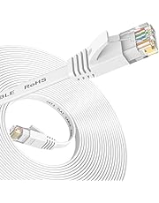 Nixsto Ethernet Cable 3m, Cat 6 high speed lan cable Flat Patch Network Cord faster than Cat5e/Cat5, internet cable with RJ45 Connector, Compatible with Laptop,PS4,PS5 and Router, ideal for Gaming