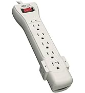 Tripp Lite 7 Outlet Surge Protector Power Strip, 7ft Cord, Right Angle Plug, 2160 Joules, & 75,0...