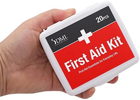 DMI Mini 20-Piece First-Aid Kit, All-Purpose Use for Minor Cuts and Scrapes, Durable Water-Resistant Case, Convenient and Portable, FSA & HSA Eligible