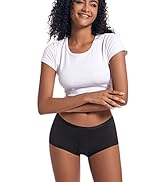 Goat Union Organic Cotton Boyleg Period Underwear for Women & Teens - Moderate Absorbency Period ...