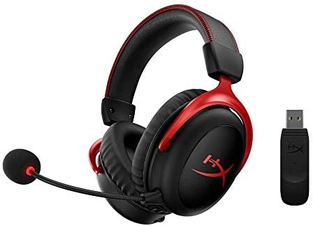 HyperX Cloud II Wireless - Gaming Headset for PC, PS4, Switch, Long Lasting Battery Up to 30 Hours, 7.1 Surround Sound, Memory Foam, Detachable Noise Cancelling Microphone w/Mic Monitoring (Renewed)