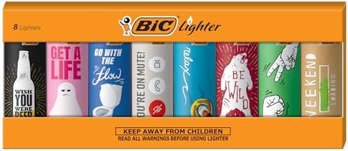 BIC Special Edition Cutting Edge Series Lighters, Set of 8 Lighters