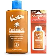 Vacation Chardonnay Oil SPF 30 + Air Freshener Bundle, Vegan Suntan Oil with Broad Spectrum SPF, ...