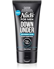 Nad&#39;s For Men Down Under Hair Removal Cream, Depilatory Cream for Male Intimate Areas and Genitals, ‎All Skin Types, 150 ml