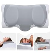 ABLEGRID Contour Memory Foam Cervical Pillow,Cooling Gel Pillow for Neck and Shoulder Pain Relief...