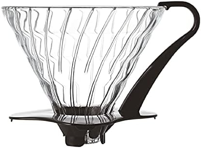 Hario V60 Glass Coffee Dripper, Size 03, Black