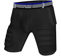 Rebel 5-Pad Youth Football Girdle for Boys with Integrated Hip, Thighs, Tailbone Pads, Padded Compression Shorts, Football …