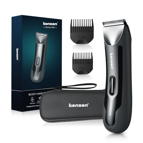 Manscape Body Hair Trimmer Men, KENSEN Electric Groin Hair Trimmer Rechargeable Body Groomer with Stored Case Private Parts &