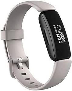 Fitbit Inspire 2 Health &amp; Fitness Tracker with a Free 1-Year Premium Trial, 24/7 Heart Rate, Lunar White, One Size (S &amp; L Bands Included)