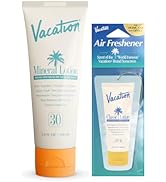 Vacation Mineral Lotion Sunscreen SPF 30 + Air Freshener Bundle, Premium Zinc Sunscreen For Sensi...