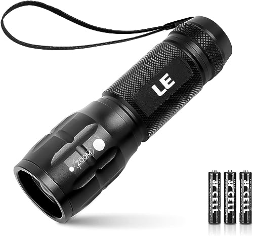 Lighting EVER LED Flashlights High Lumens, Small Flashlight, Zoomable, Waterproof, Adjustable Brightness Flash Light for Outd