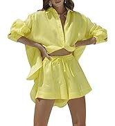 Fixmatti Women 2 Piece Outfit Summer Short Sleeve Top and Shorts Sweatsuit Set