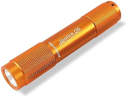 WOOKINGWA LED Mini Flashlight,Super Bright Small Handheld Tactical Flashlight,Waterproof,Pocket Flashlights High Lumens,for Outdoor, Emergency,Camping,Hiking,Gift(3in),Orange