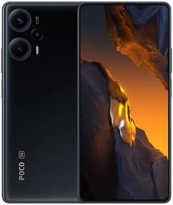 Xiaomi Poco F5 5G + 4G LTE 256GB + 12GB Global Version Unlocked 6.67" 120Hz 64Mp Triple Camera (Tmobile Mint Tello Metro USA Market) + (w/Fast Car 51W Charger Bundle) (Black (Global))