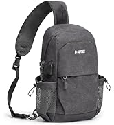 G4Free Canvas Sling Bag Crossbody Backpack Shoulder Bag for Men Women with Anti-theft Pocket & US...