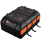 Car Rooftop Cargo Carrier Bag, 15 Cubic Feet Waterproof Heavy Duty 840D Car Roof Bag for All Vehi...