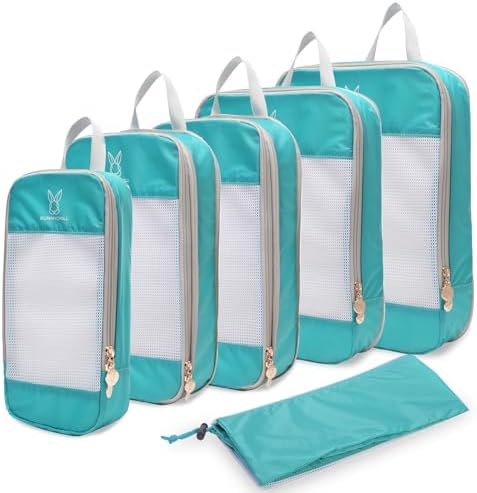 Expandable Compression Packing Cubes for Suitcases,6 Set Lightweight Compressible Travel Packing Organizer for Carry on Suitcase,Organizer Bags Set as Travel Essentials for Women