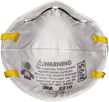 3M N95 Performance Respirator 8210, 20 Pack, Drywall Sanding, NIOSH-APPROVED N95, Advanced Filter Media For Easy Breathing, Cushioning Nose Foam, Adjustable Noseclip, Stretchable Straps (8210D20-DC)