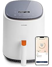 COSORI Lite Air Fryer 3.8L, 7 Customize Functions, Up to 230℃, 1500W, 1-3 Portions, Oven with App Control, 140+ Online Cookbook, Dishwasher Safe, White Peace (CAF-LI401S)