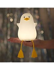 Duck Silicone Night Light, Cute Animal Baby Nursery Lamp Anime Toddler Rechargeable Touch Sensor Bedside Lights for Home Kids Room Decor Girls boys Xmas Birthday Gift