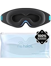 MyHalos 3D Sleep Mask for Women and Men- Blackout Eye Mask for Sleeping Blissfully- Our Sleep Eye Mask for Lash Extensions Provides Comfort with No Eye Pressure- Sleeping eye mask -Storage Pouch Included