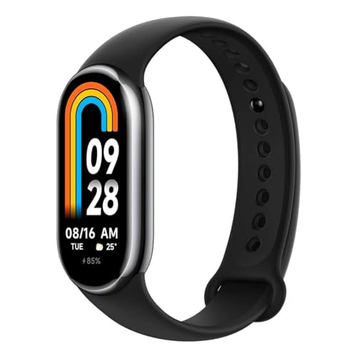 Xiaomi Mi Smart Band 8 - Braccialetto di attività, display AMOLED, monitoraggio della frequenza cardiaca, 190 mAh, 150+ modal