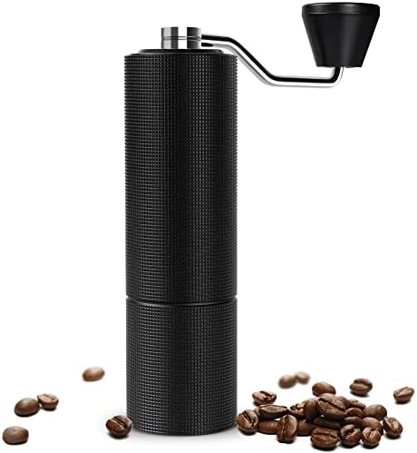 TIMEMORE Chestnut C3 MAX Manual Coffee Grinder, Stainless Steel Conical Burr, Hand Coffee Grinder with Internal Adjustable Setting, for Pour Over Drip Coffee French Press, Black