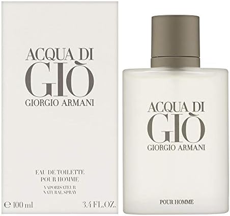 Giorgio Armani Acqua Di Gio for Men, Eau De Toilette Spray 3.4 Fl Oz (Packaging may vary)