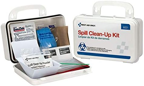 First Aid Only 6021 21-Piece Body Fluid Clean Up Kit in Weatherproof Plastic Case