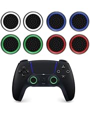 8PCS Thumb Grips Compatible with PS5 &amp; PS4 Controller Controller Grip, PS4 Thumb Grips, Silicone Cover Joystick Protection Attachments Game Controllers,Convex and Concave-Raised Dots &amp; Studded Design