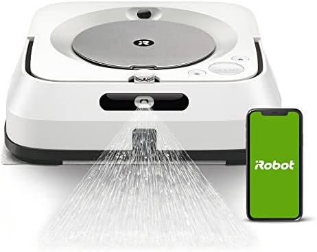 iRobot Braava Jet M6 (6110) Ultimate Robot Mop- Wi-Fi Connected, Precision Jet Spray, Smart Mapping, Works with Alexa, Ideal for Multiple Rooms, Recharges and Resumes, White