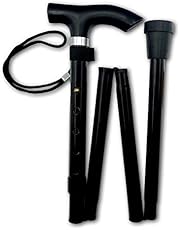 Life Healthcare Walking Stick, Flexible and Durable Walking Aid, Collapsible Walking Stick and Mobility Aid, Adjustable from 33-37 inches, Black