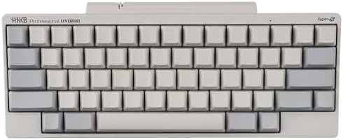 HHKB - Happy Hacking Keyboard Professional HYBRID Type-S (Wireless, Bluetooth, Wired, USB, Silent, Mac, Windows, White, Blank) with 2 Year Advance Exchange Warranty