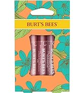 Burt's Bees Kissable Color Spring Gift Set, Petal Kisses, 3 Lip Shimmers in Peony, Fig and Ruhbar...