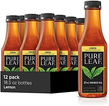 Pure Leaf Iced Tea, Sweetened, Real Brewed Black Tea, Lemon, 18.5 Fl Oz (Pack of 12)