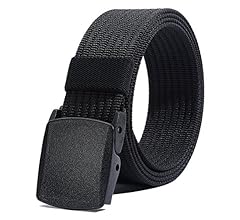 Nylon Belt for Men, Military Tactical Belt with YKK Plastic Buckle, Durable Breathable Waist Belt for Work Outdoor Cycling …