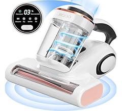 JIGOO J300 Milbensauger mit Staubmilben-Sensor und Intelligente LED-Anzeige, 500W Milbenstaubsauger mit UV-Licht, Ultrascha…