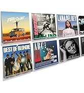 upsimples 8 Pack Vinyl Record Wall Mount Shelves, 12" Vinyl Holder for Album Record Storage & Dis...