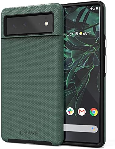Crave Dual Guard for Google Pixel 6, Shockproof Protection Dual Layer Case for Google Pixel 6 - Forest Green