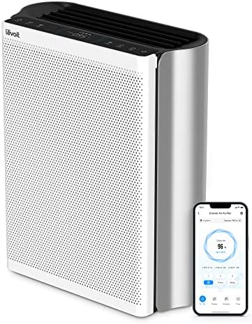 LEVOIT Air Purifiers for Home Large Room with Washable Filter, 3-Channel Air Quality Monitor, Smart WiFi and Filter for Pet, Allergy, Smoke, Dust, Alexa Control, 2790 Ft², EverestAir/EverestAir-P