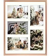 Golden State Art, 5-4x6 Collage Aluminum Picture Frame, Display Five 4x6 Photos with Ivory Mat or...