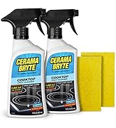 Cerama Bryte Daily Spray Cooktop and Stove Top Cleaner for Glass & Pads Combo Kit - Ceramic Surfa...