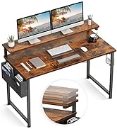 ODK Computer Desk with Adjustable Monitor Shelves, 48 inch Home Office Desk with Monitor Stand, W...