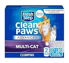 Fresh Step Clumping Cat Litter, Advanced, Clean Paws Multi-Cat, Extra Large, 37 Pounds total (2 Pack of 18.5lb Boxes)