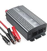 BESTEK 500W Pure Sine Wave Power Inverter DC 12V to 110V AC Car Plug Inverter Adapter Power Conve...