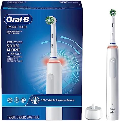 Oral-B Smart 1500 Electric Power Rechargeable Battery Toothbrush, White