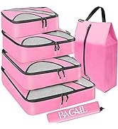 BAGAIL 6 Set Packing Cubes,Travel Luggage Packing Organizers with Laundry Bag