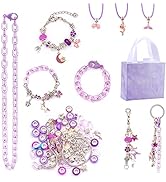 MONOBIN 116 Pcs Charm Bracelet Making Kit, Complete Jewelry Making Materials, Unicorn/Mermaid Gif...