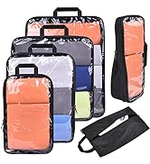 BAGAIL 4 Set/5 Set/6 Set Compression Packing Cubes Travel Expandable Packing Organizers